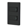 Volteck PA-APDO1-ELN, Placa armada negra 1 interruptor sencillo y 1