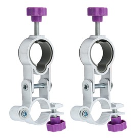2PCS Fishing Chair Umbrella Holder, 25mm Tube, Clip On Garden Chair Umbrella Holder, Universal Umbrella Bracket for Parasol Patio Balcony Deck Fishing Accessories (Purple)