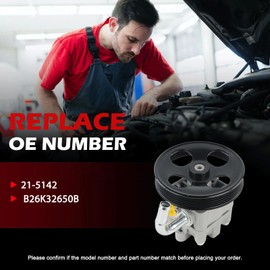 Autodevil 21-5142 Power Steering Pump with Pulley, Fit for 1999-2003 Mazda Protege1.8L 2.0L, 2002-2003 Mazda Protege5 2.0L, Replacement for 21-5142 B26K32650B
