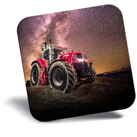 Destination Vinyl ltd Fridge Magnet - Red Farm Tractor Milky Way Stars 24620