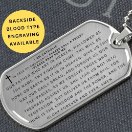 I Am a Catholic in Case of Emergency Please Call a Priest, Dog Tag Prayer