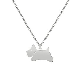 RADLEY Ladies Silver Plated Fine Curb Chain Jumping Dog Necklace RYJ2323