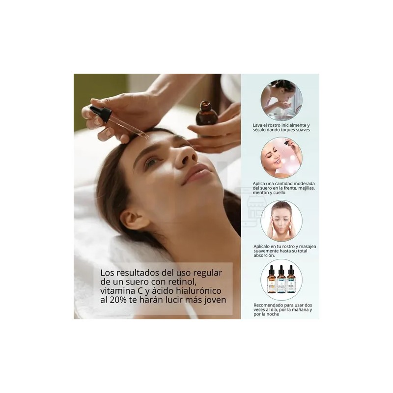 Serums Vitamina C + Retinol + Ácido Hialurónico | Kit