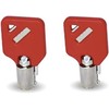 Compatible With Husky Milwaukee & Steel Glide R02 Tool Box Tool Chest Replacement lock keys, 2 (R02) Key, Compatible With Husky Milwaukee & Steel Glide Toolboxes Red (R02)