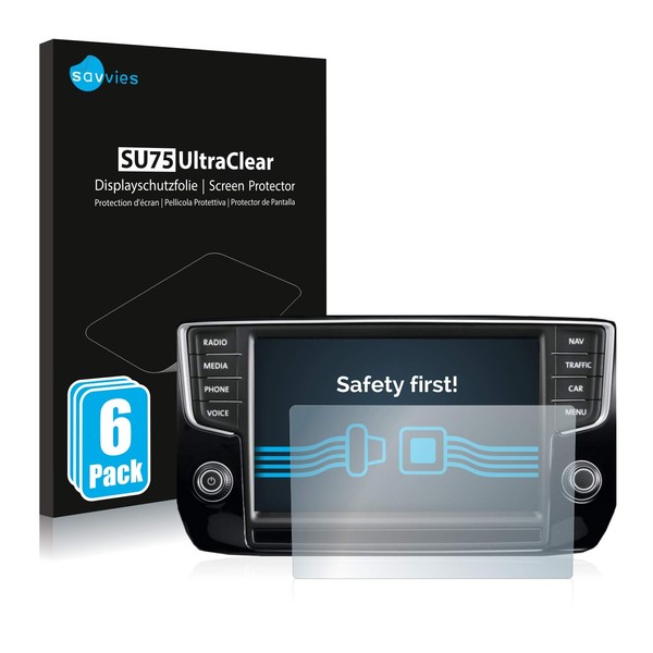 6x Screen Protector for Volkswagen Golf 7 Discover Pro Navigationssystem
