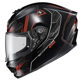 ScorpionEXO R330 Full Face Motorcycle Helmet with Pinlock Ready Shield Bluetooth Ready Speaker Pockets DOT ECE Approved Bendr (Red - Large)
