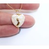Kintsugi Petite 5/8" White Howlite Broken Heart Mended with 23k
