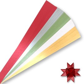 Xmas Paper Strips for Weaving Projects. Paper Strips for Moravian Stars, German Stars and Froebel Stars. 100 Strips per Pack (3/4 x 25 inch)