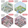 Mayoii 8 Sets DIY 3D House Stickers,Fun DIY Stickers Scene
