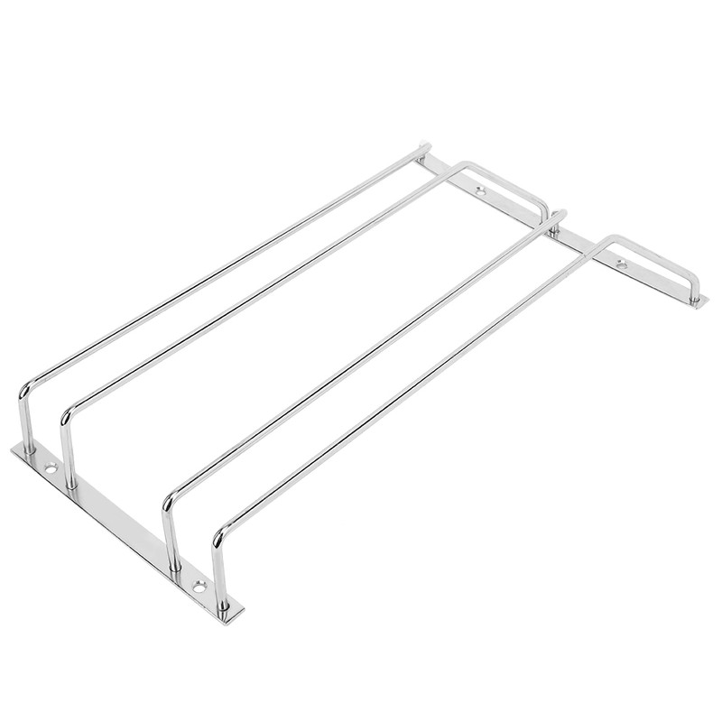 35cm Double Row Stainless Steel Wine Glass Rack Holder Hanging