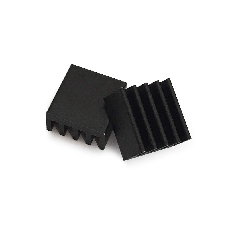 20個のミニヒートシンク8.8x8.8x5 mmアルミニウムブラック