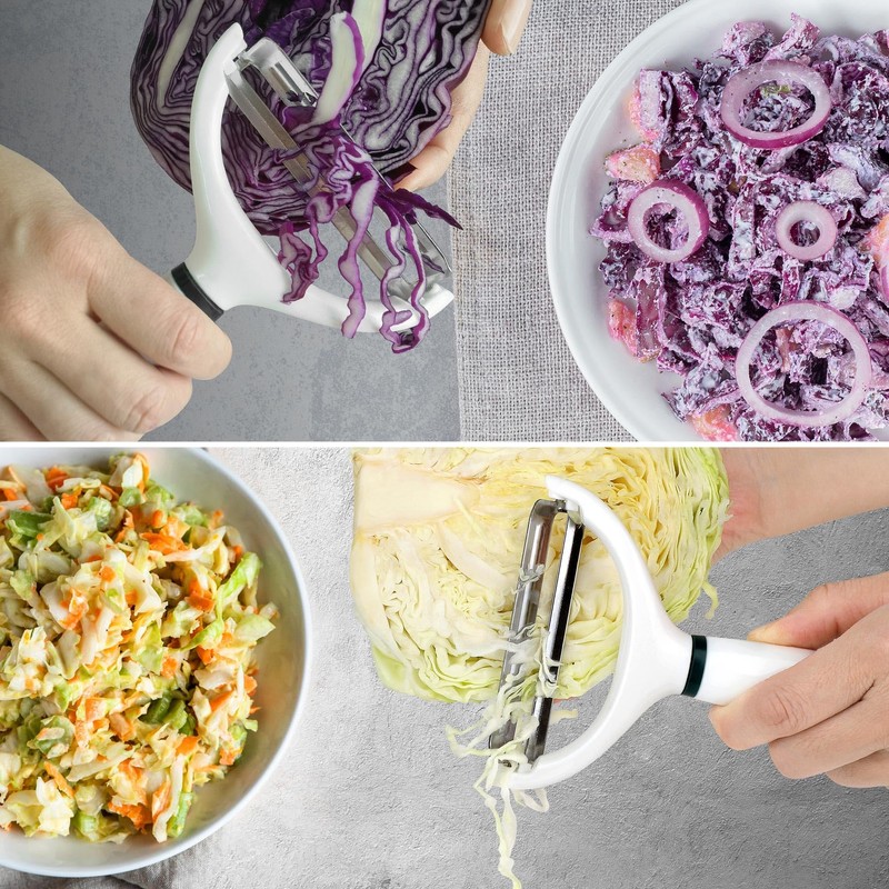 2PCS Cabbage Shredder Slicer Peeler for Coleslaw, Cabbage Cutter Grater