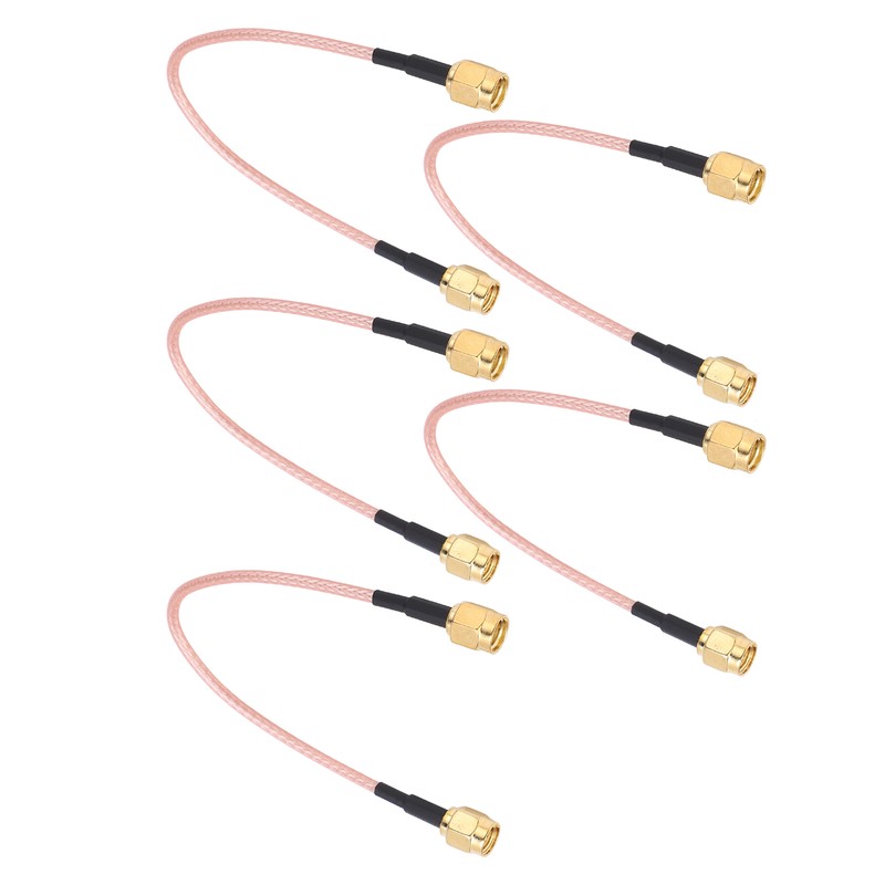 5Pcs RF Coaxial Cable SMA-J to SMA-J Audio Connector 2