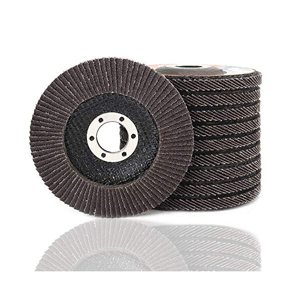 10Pack 4.5''x7/8'' Premium High Density Calcined Aluminum Oxide Flap Disc