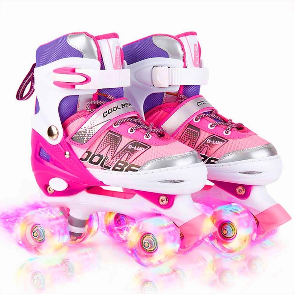 Sowume Adjustable Kids Roller Skates for Girls and Women, All