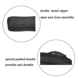 Farcaya Tenor Ukulele Case Bag 26 in Soft Uke Backpack for Gig with Adjustable Dual Shoulder Straps 0.2 inch Sponge Padding Protective Waterproof Oxford (Black, 26inch)