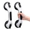 TAILI 2 Pack Black Grab Rails for Bathroom, 31cm Suction