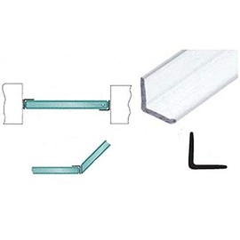 Multi-Purpose Polycarbonate Clear L-shape Angle Jamb with Pre-Applied Tape for 1/4" to 1/2" Glass - 95 in long