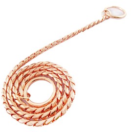 Umysky Dog P Snake Chain Chrome Plated Metal Dog Training Choke/Collar-Fully Guaranteed Against Rust Tarnish or Breakage-Recommended for Professional Training (Rose Gold, 4mm*55cm(22"))