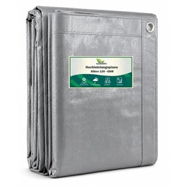 GARDENIX Multi-Purpose Tarpaulin, Protective Tarpaulin, Silver, 120 g/m² (2 m x 3 m)