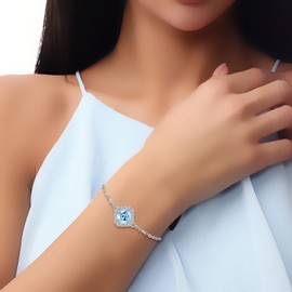 Tusuzik Bracelets for Womens 925 Sterling Silver Bracelet for Women Beautiful Present for Women Jewellery for Women