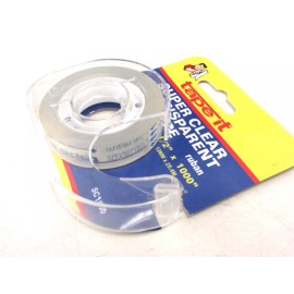 Tape it SUPER CLEAR TRANSPARENT TAPE w/ DISPENSER, 1/2" x 1,000", SC1000