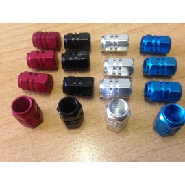 Tyre Valve Dust Caps For Car Motorcycle Van Bike Wheels (BLUE)