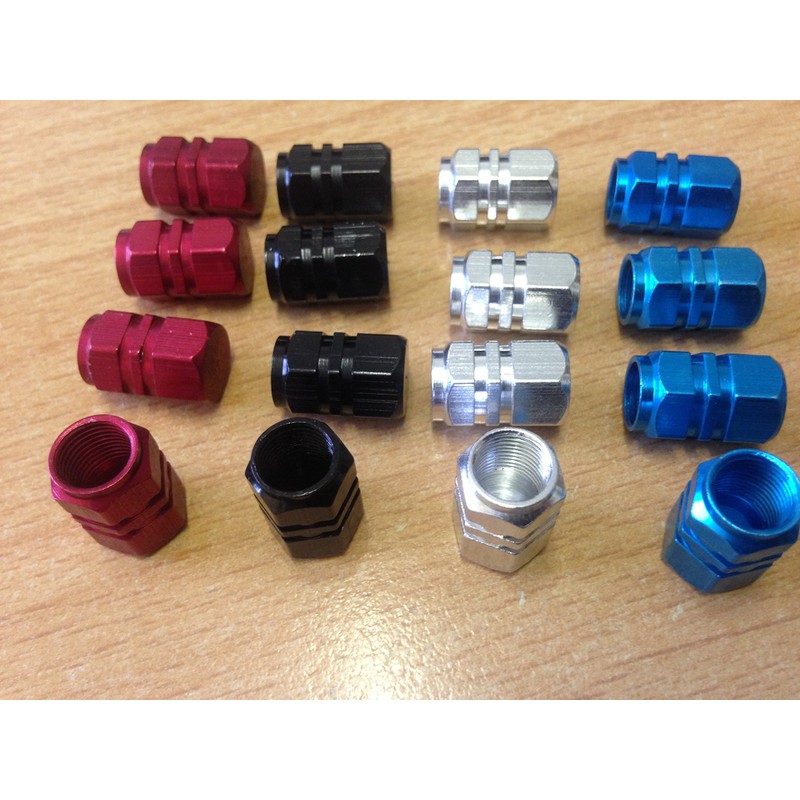 Tyre Valve Dust Caps For Car Motorcycle Van Bike Wheels