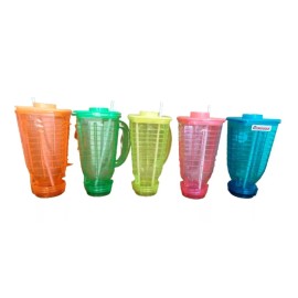 Vaso Fiesta Pack 3 Vaso Licuachela Neon Party Micheladas Fiesta 1250 Ml