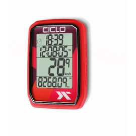 Ciclo Protos 205 Wireless Bicycle Computer in 4 Colours with 5 Automatic Functions in Red
