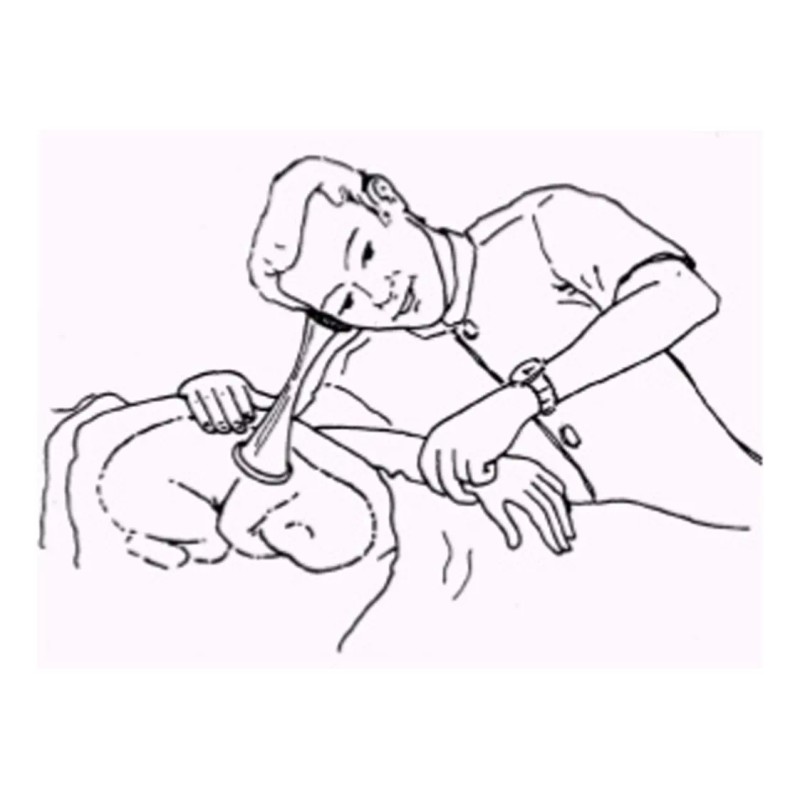 AG Estetoscopio De Pinard De Aluminio Color Plateado