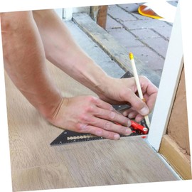 Homoyoyo Carpentry Square Framing Square Tool Carpenters Square Adjustable Triangle Ruler Carpenter Square Rafter Square for Carpenter Woodworking Rafter Square Tool Aluminum Alloy Black