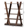 Baxton Studio Michio 5-Shelf 61-inch H Display Shelf, Walnut (168-10767-HiT)
