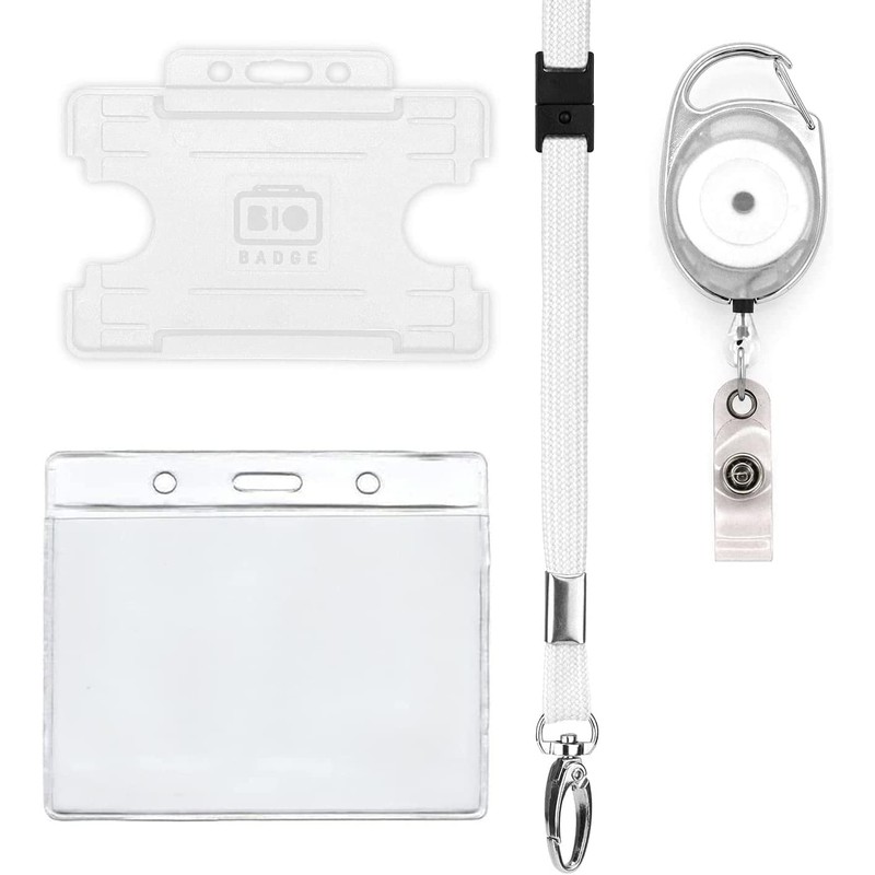 | 4 Piece ID Badge Set White | Set Includes