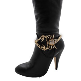 Unbranded Women Gold Metal Chains Boot Bracelet Anklet Shoe Charm Jewelry Scorpion Pendant