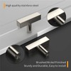 Amerdeco Pack of 10 Furniture Knobs, Stainless Steel Cabinet Knobs,