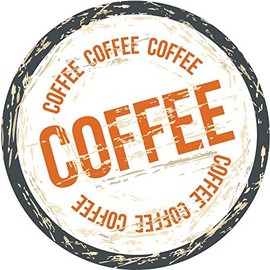 Coffee Vintage Drink Stamp Car Bumper Sticker Decal 5" x 5"