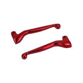 Set: Hand Lever – Solid Aluminium, Brake and Clutch Levers – Red Anodised – for Simson S50, S51, S53, SR50, KR51/2 Schwalbe