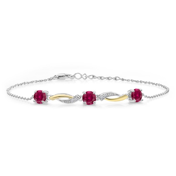 Gem Stone King 925 Sterling Silver and 10K Yellow Gold