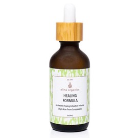 Elina Organics Healing Formula, 2oz – Organic Calming Skin Serum with MSM, Sea Buckthorn & Spirulina – For Acne, Irritation & Redness