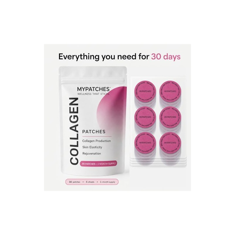 Collagen Patches for Skin Elasticity & Hydration 30 Patches
