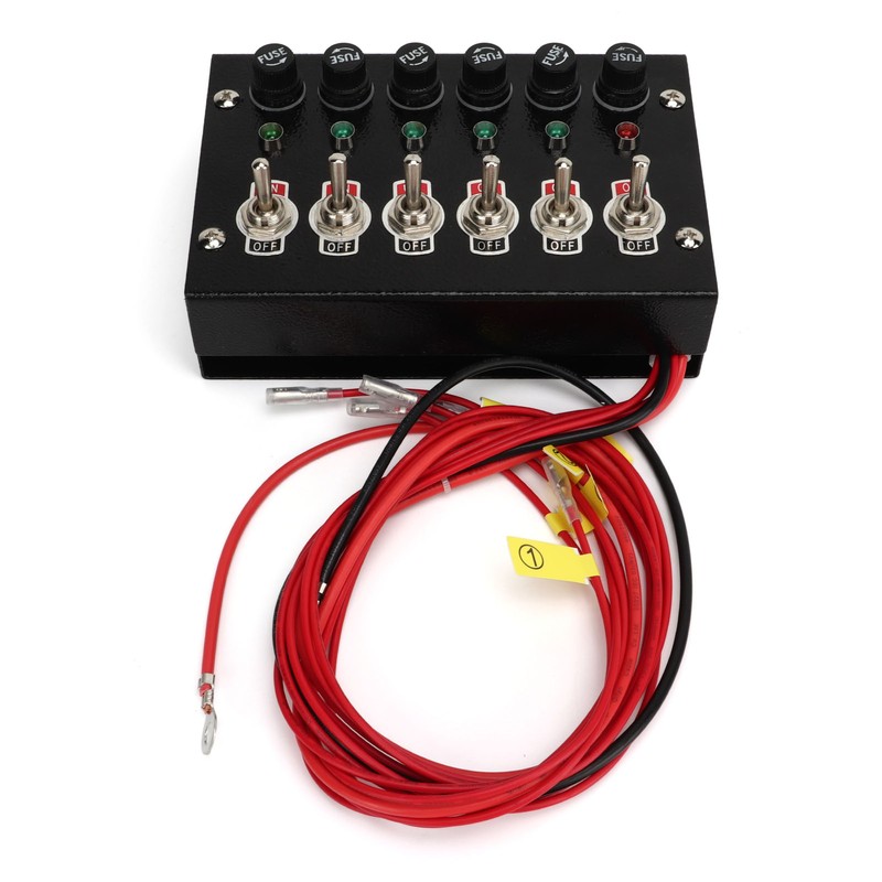 Marine Boat Rocker Switch Panel DC12 to 24V 6 Gang