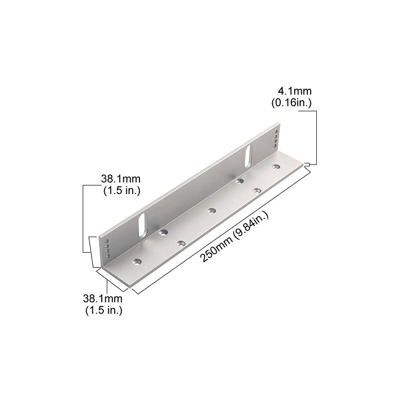 Visionis VIS-LS600 LS Bracket for 600lbs Electromagnetic Lock for Outswinging