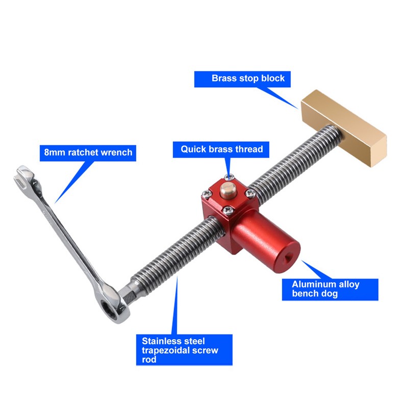 20mm Bench Dog Clamp 0‑120mm Clamping Quick Fixation Workbench Dog