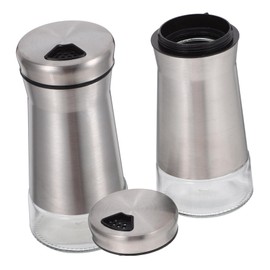 Alipis 2Pcs Portable Spice Dispenser with Transparent Base for Kitchen BBQ Camping and Outdoor Use Multi Function Seasoning Jar