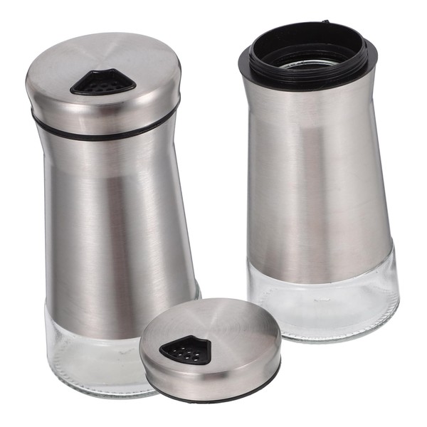 Alipis 2Pcs Portable Spice Dispenser with Transparent Base for Kitchen