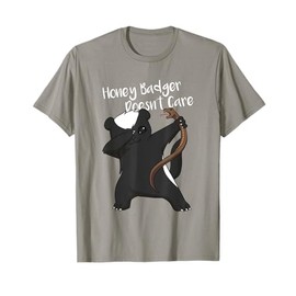 Honey Badger Doesn't Care Funny Animal Dabbing T Shirt T-Shirt