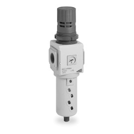 Camozzi MX2-1/2-FR0004 Filter Regulator, 1/2", 25 Micron, Semi Auto, Self Relieving, Built In Gauge