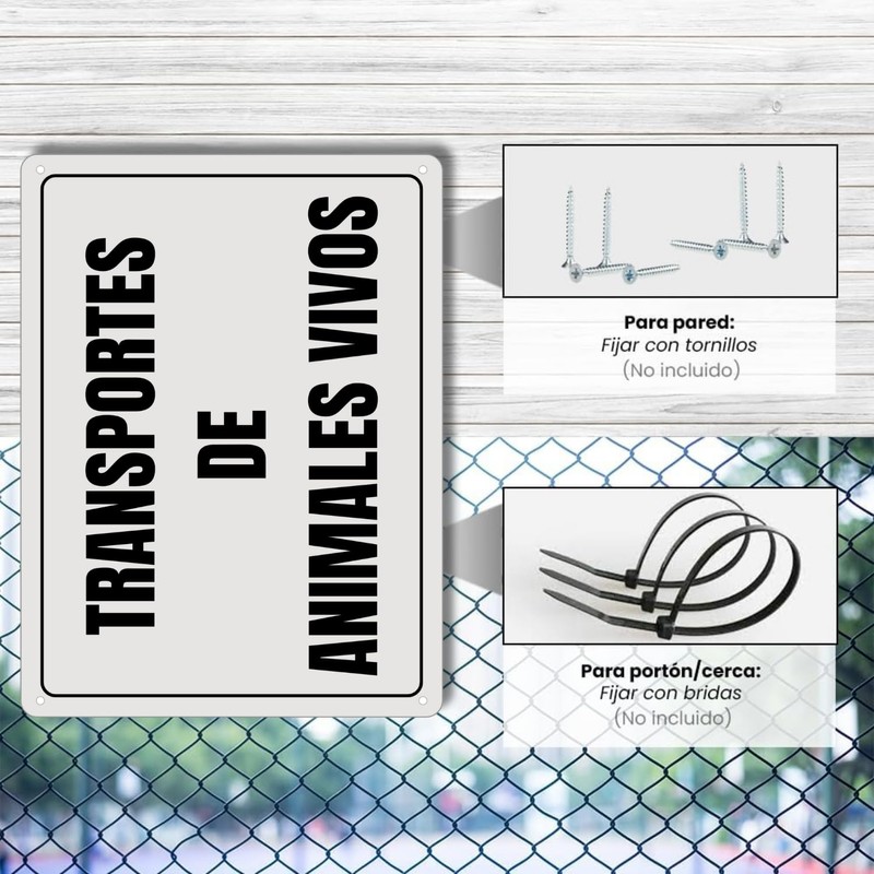 LEIASA Animal Transport Sign - 21 x 28 cm -