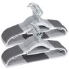 OIKA 50 Pack Non-Slip Plastic Hangers with Tie Rack, Slim